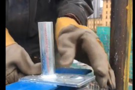 工字钢活动定位桩安装（视频）